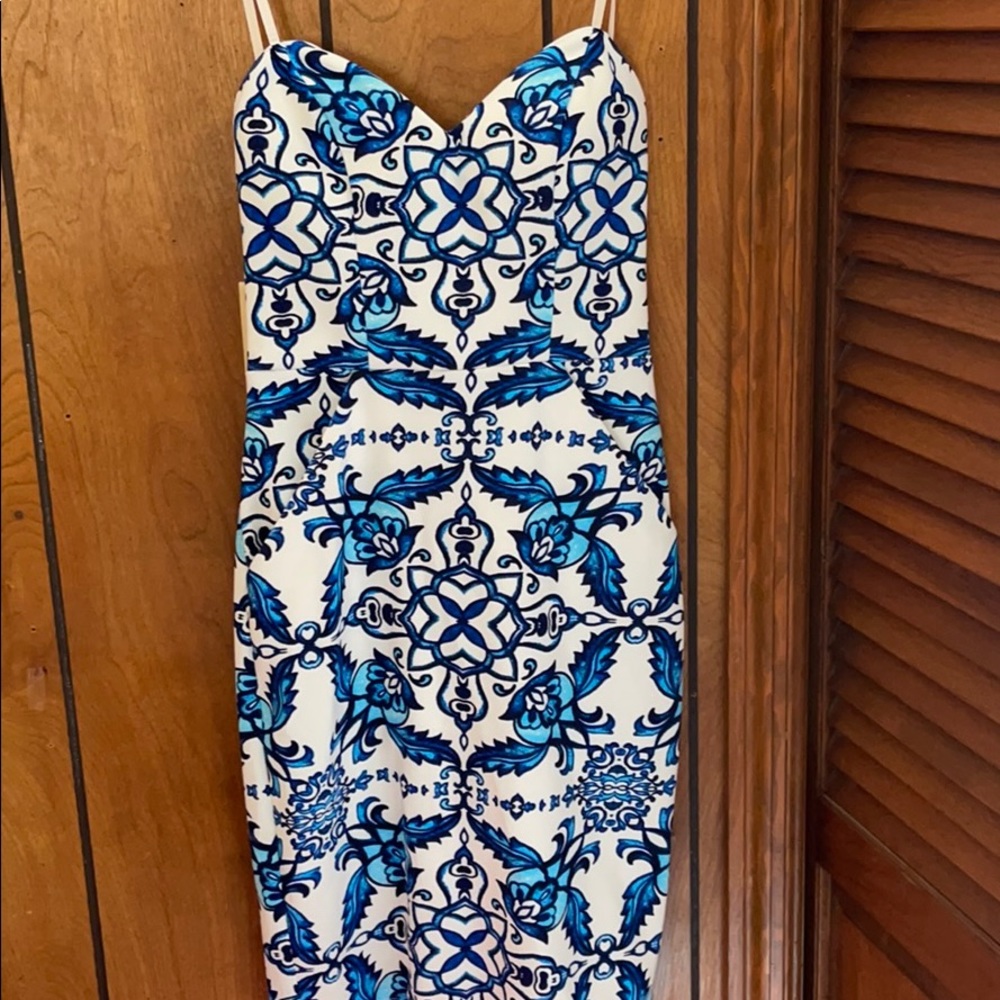 Strapless mini dress